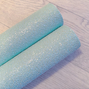 Mint Chunky Glitter fabric A4 sheet bow crafts supplies glitter material wallpaper maker hair bows 
