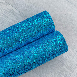 Blue Chunky Glitter fabric A4 sheet bow crafts supplies glitter material wallpaper maker hair bows 