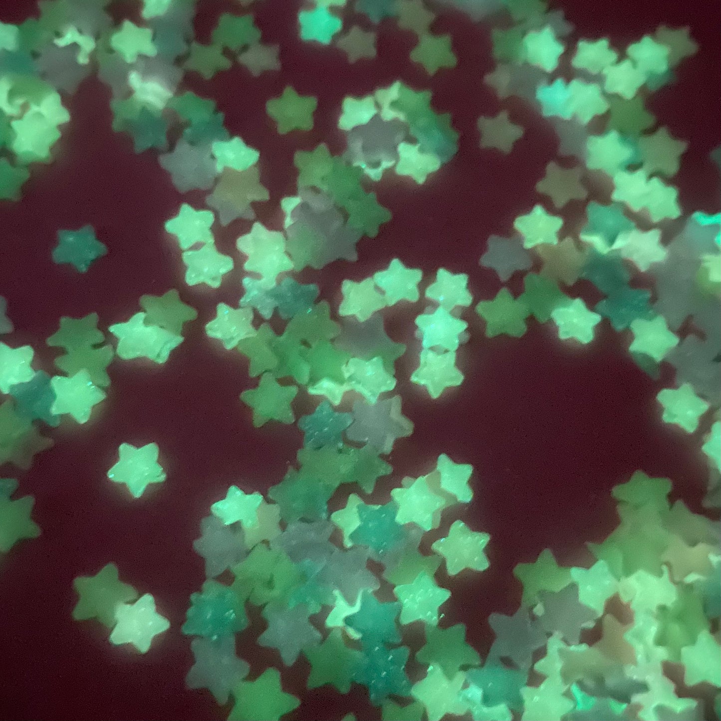 Pastel Glow In the Dark Polymer Clay Stars