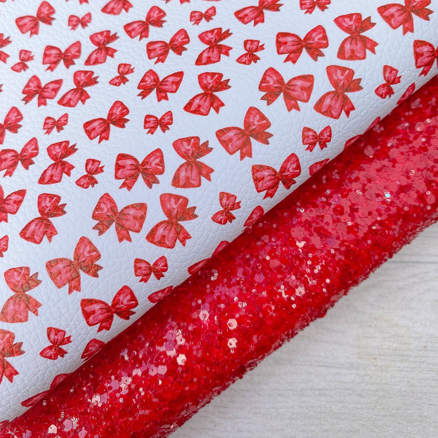 Red Bow & Glitter Duo