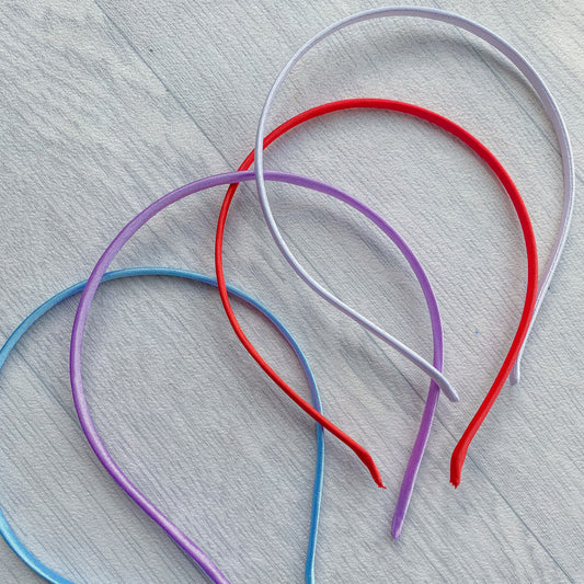 Metal Skinny Satin Alice Head Band 5mm