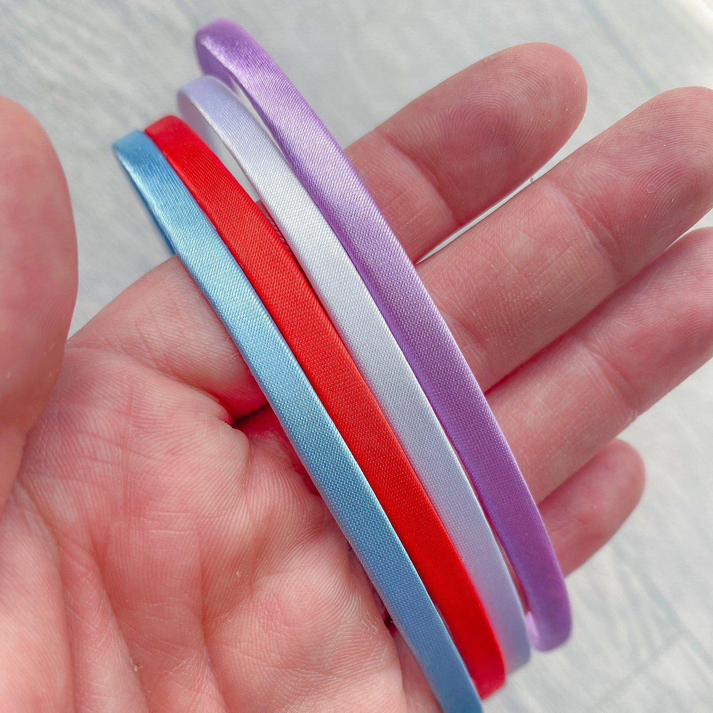 Metal Skinny Satin Alice Head Band 5mm