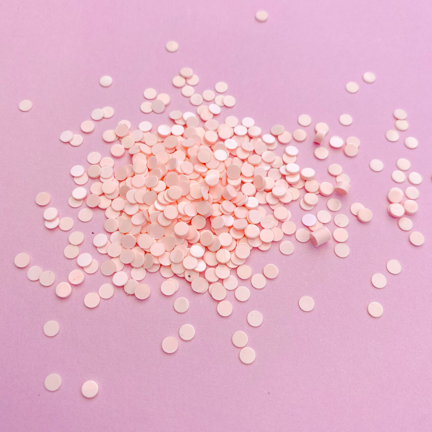 Matte Pale Pink Dot Sequins