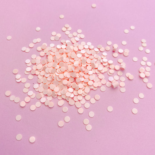 Matte Pale Pink Dot Sequins