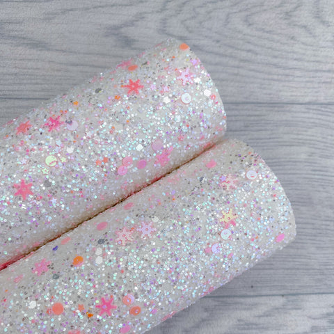 Snow Ball Fight Pink Chunky Glitter