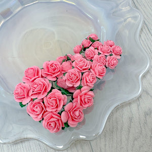 Mulberry Paper Flowers Pink Open Roses
