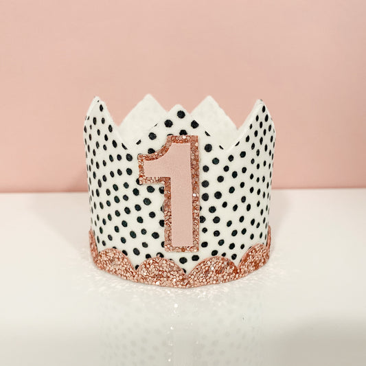 Crown first birthday craft die headband