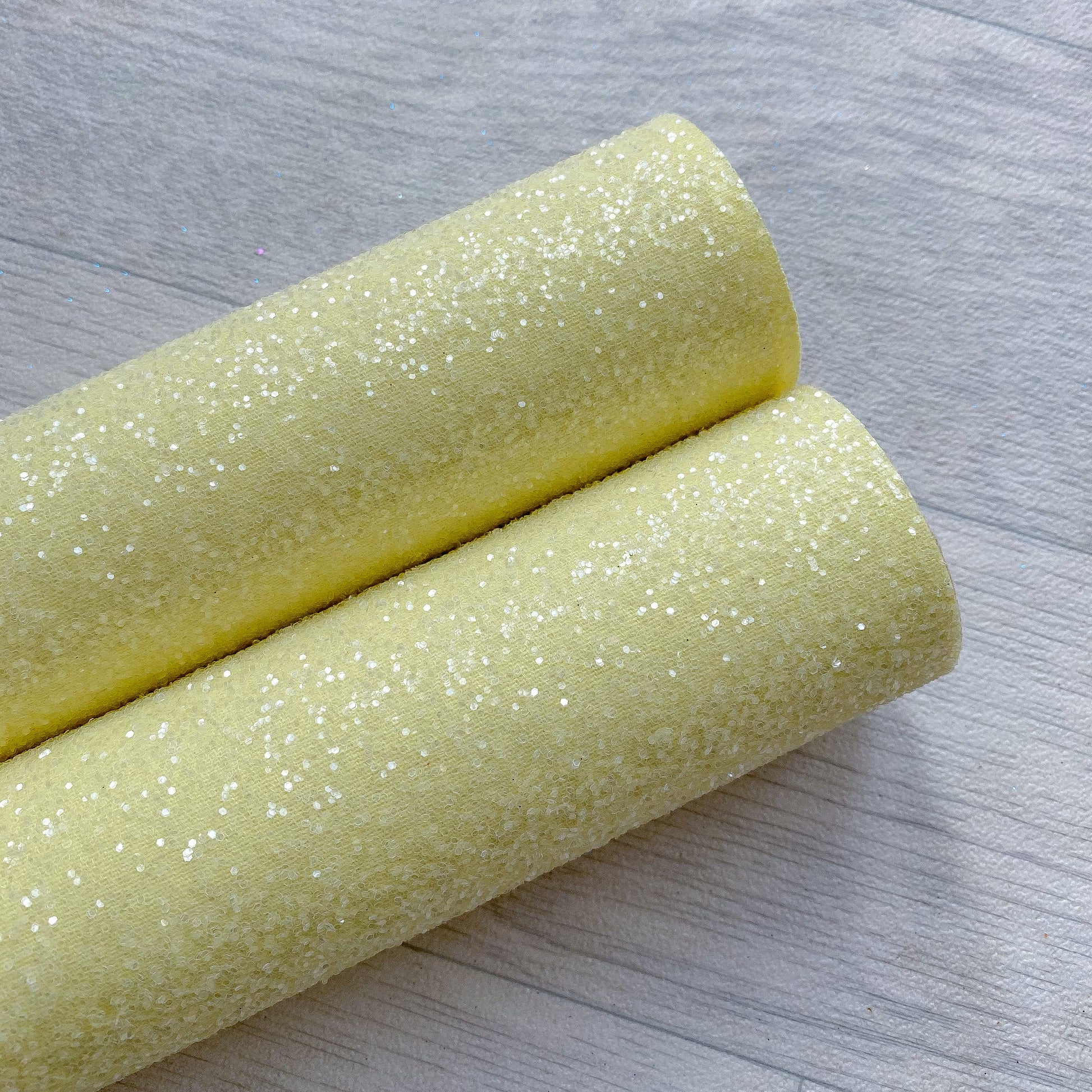 Yellow chunky glitter  fabric A4 sheet bow crafts