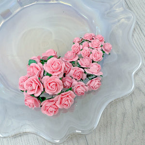 Mulberry Paper Flowers Baby Pink Open Roses