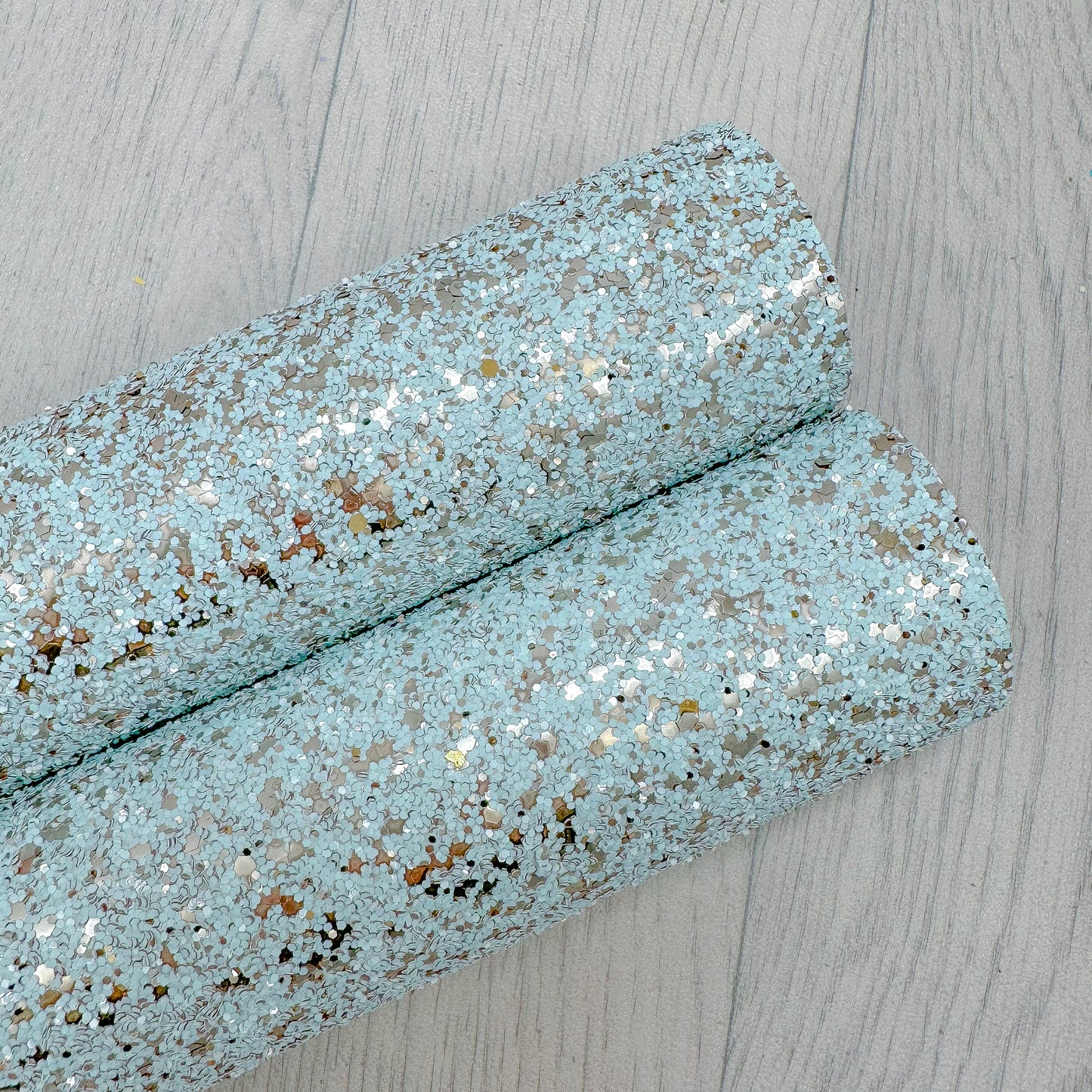Mint Matte Rose Gold Sparkle Chunky Glitter