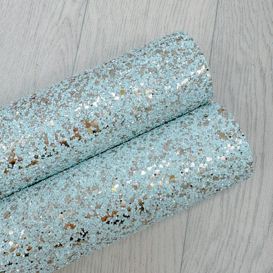 Mint Matte Rose Gold Sparkle Chunky Glitter