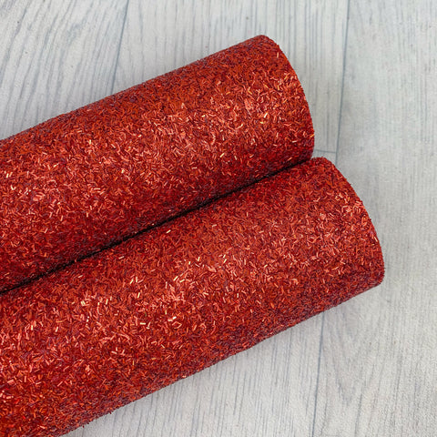 Red Tinsel Chunky Glitter