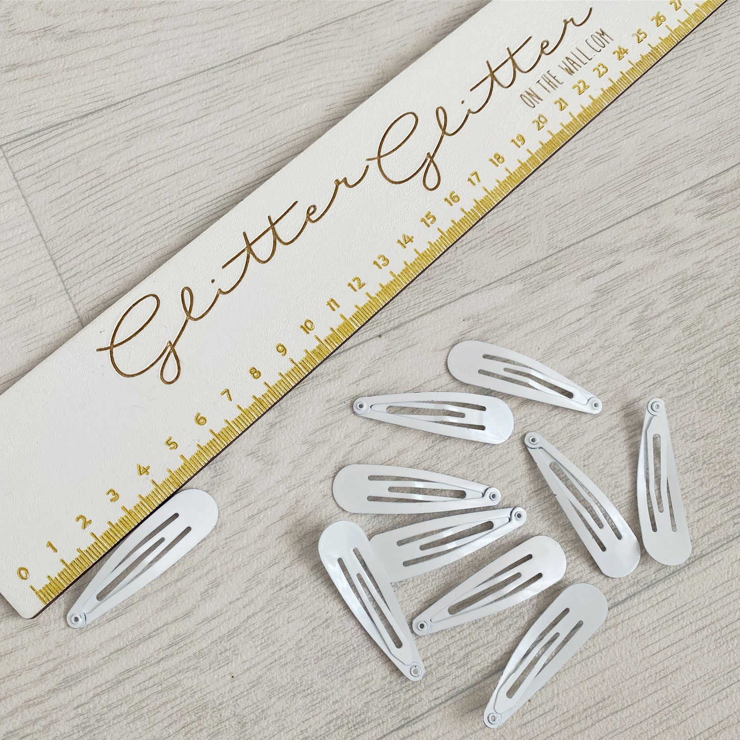 White 5cm Snap Clips