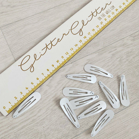 White 5cm Snap Clips