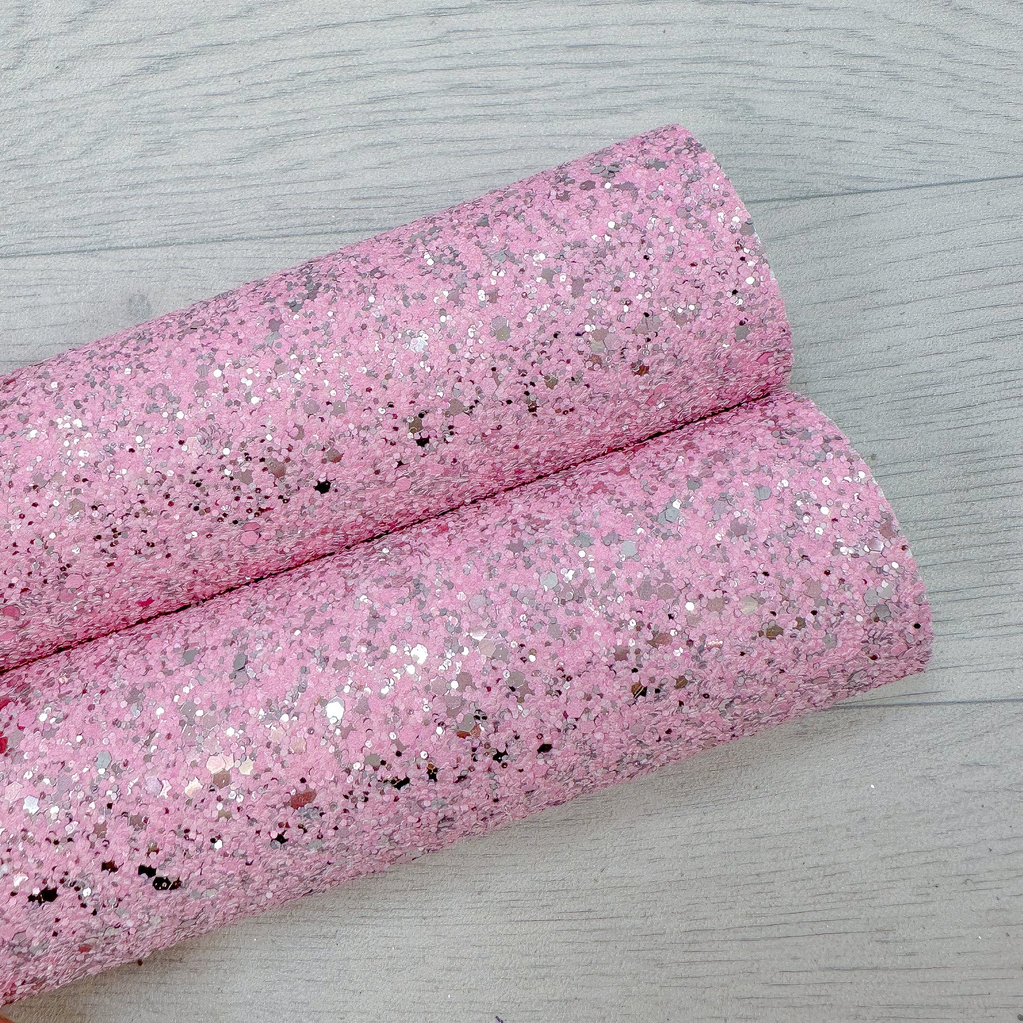 Silver & Hot Pink Chunky Glitter
