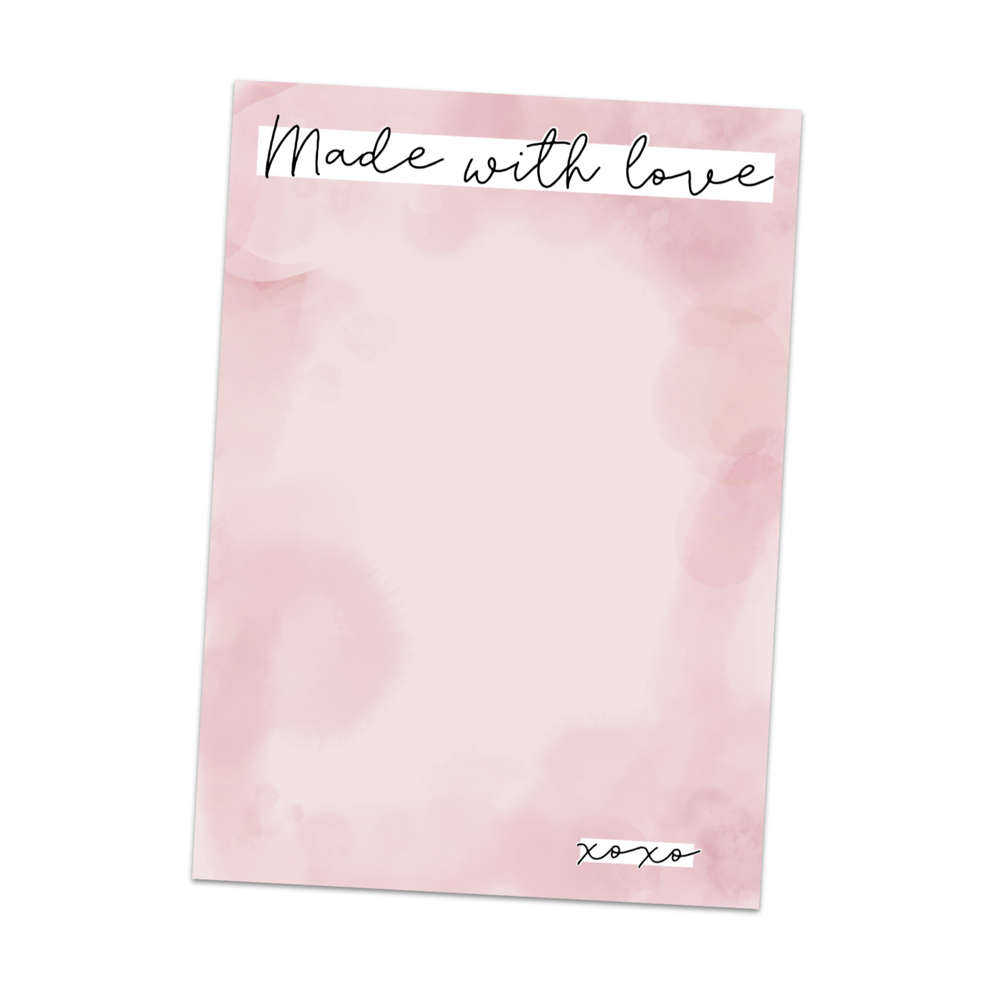 Made with Love Watercolour Pink Bow Display Cards