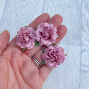 Dusky Pink Wonderlust Rose Mulberry Flowers 25mm (10)