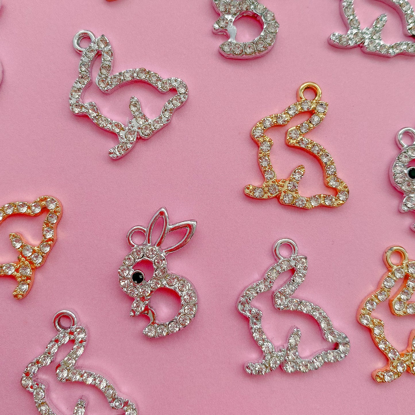 Easter Bunny Crystal Charms