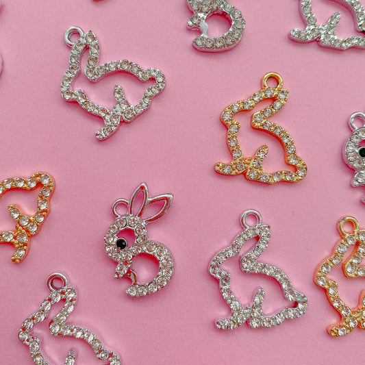 Easter Bunny Crystal Charms