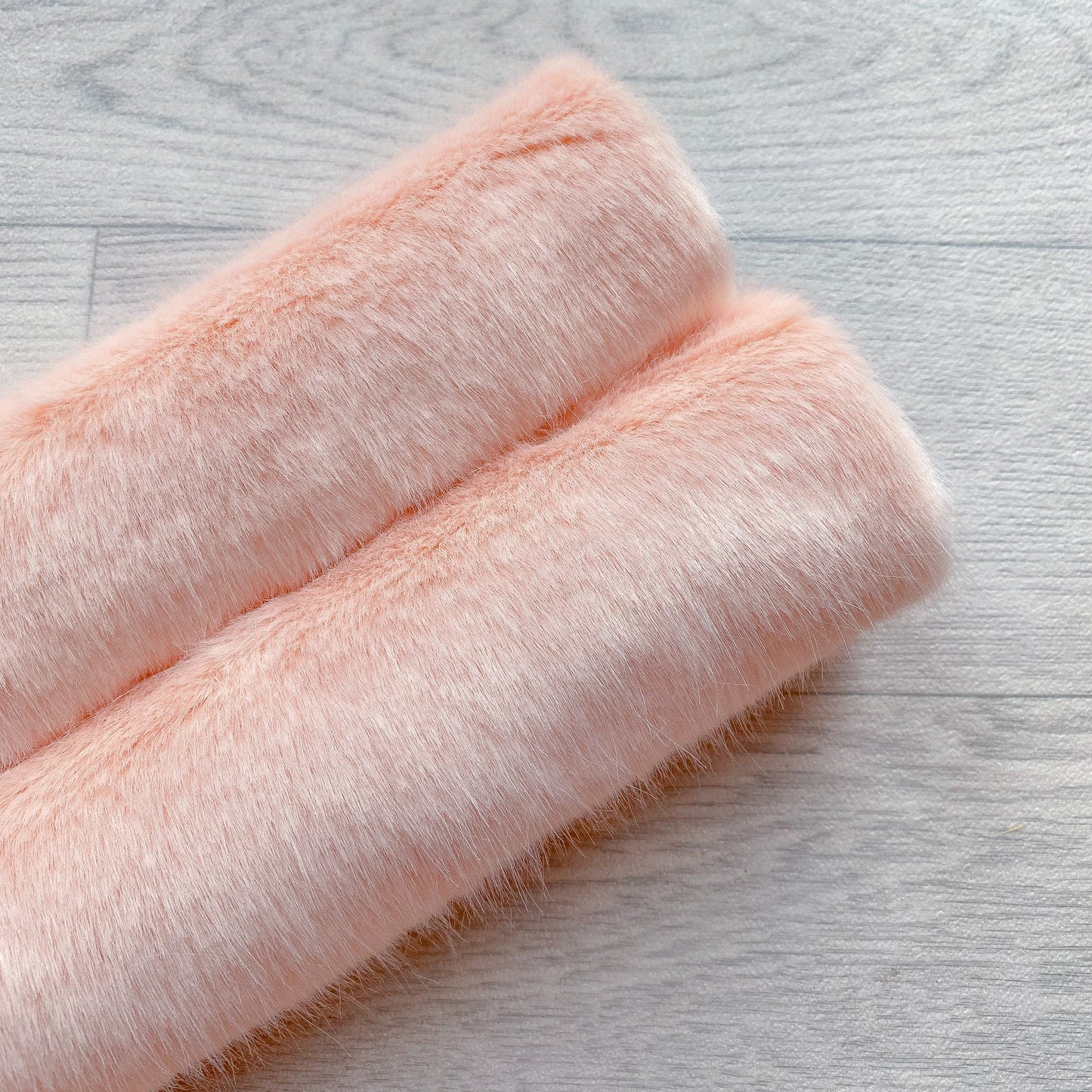 Blush Penguin Fluff Faux Fur Fabric