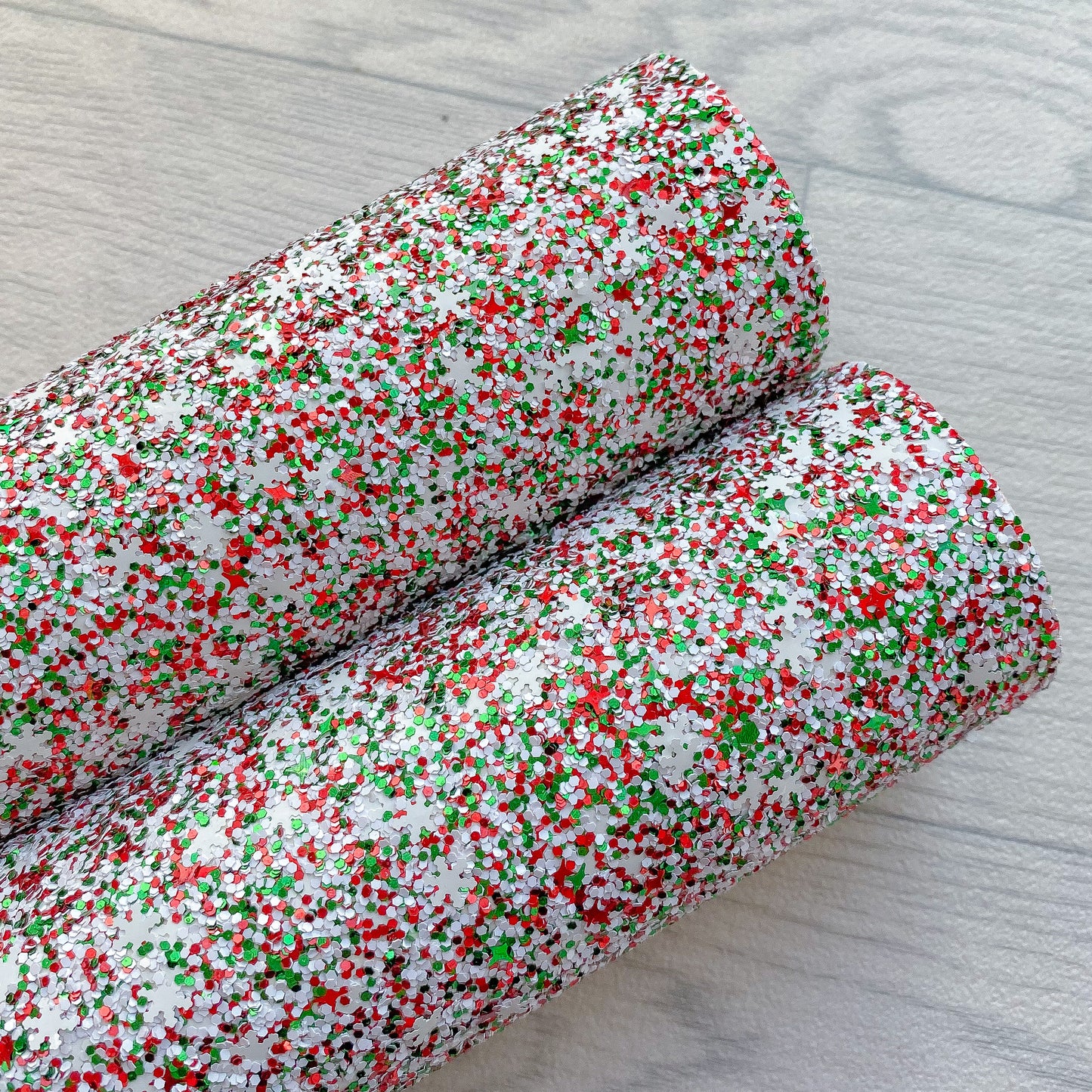 Christmas chunky glitter fabric A4 sheet bow crafts