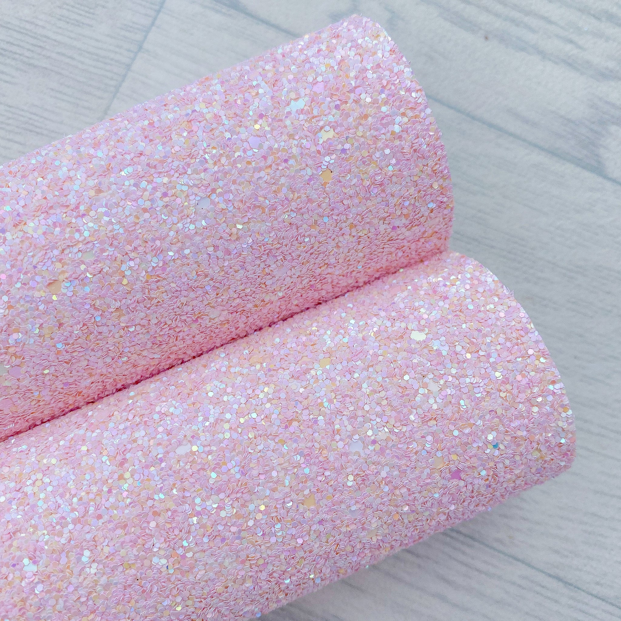 pale pink glitter fabric a4 sheet bow making crafts