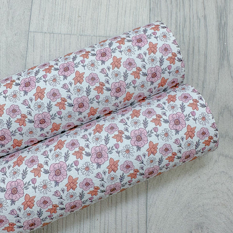 Spring Flowers Leatherette