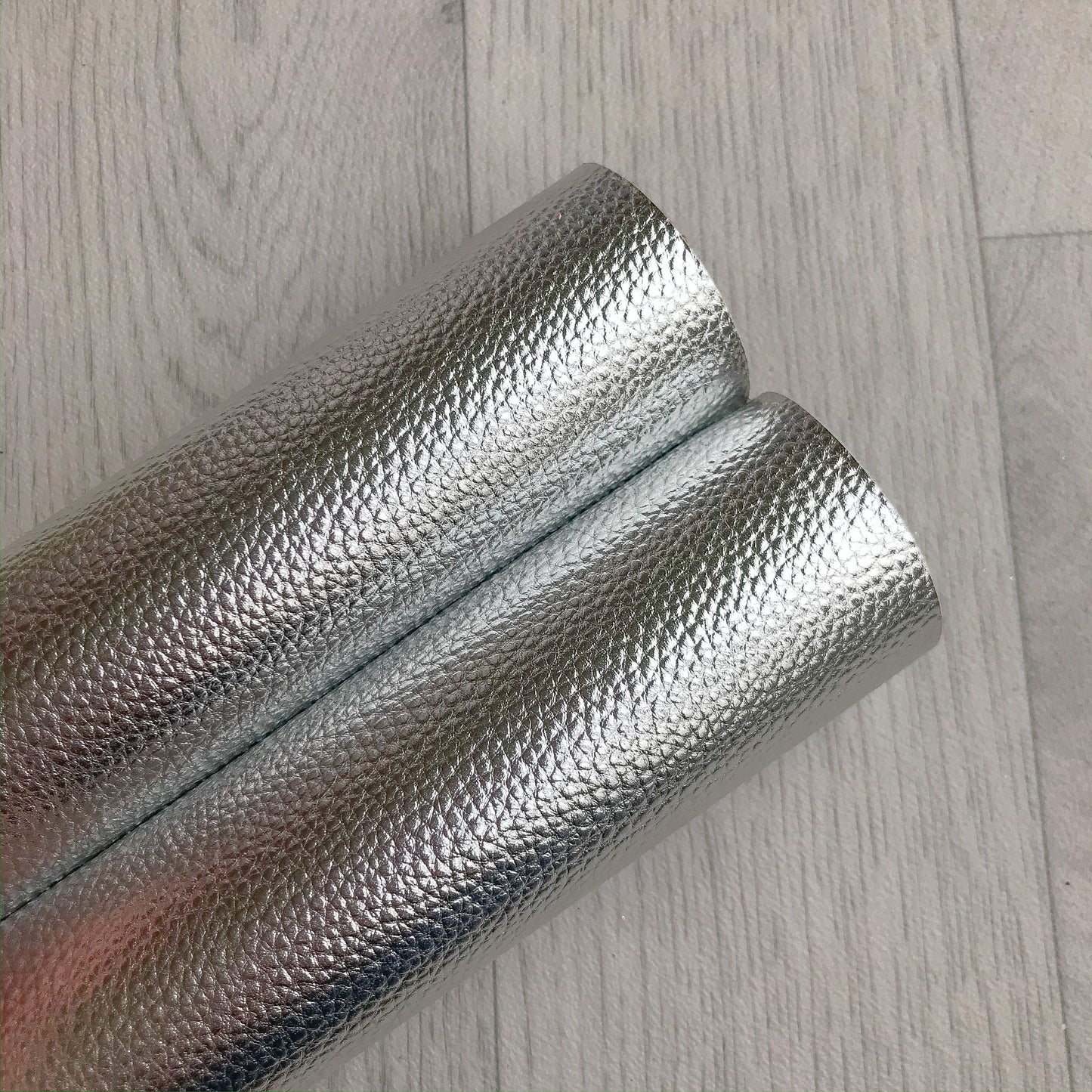 Chrome Silver Leatherette