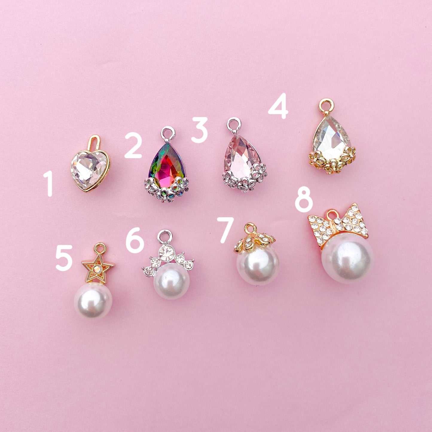 Big Jewel & Pearl Charms (new)