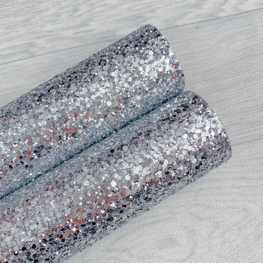 Precious Metal Silver Chunky  Glitter