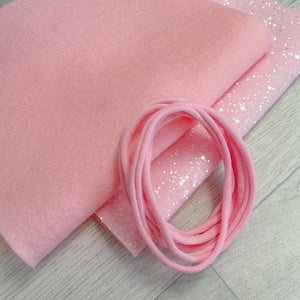 Frosted Pink, Wool Felt & Nylon Bundle