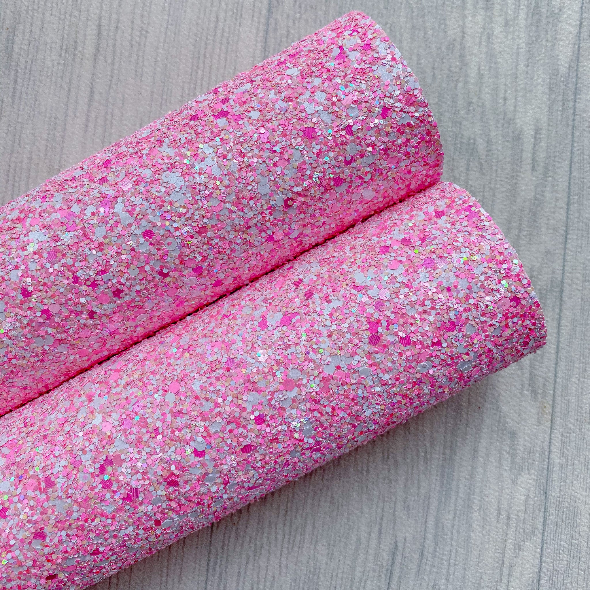 Pink white glitter Chunky Glitter fabric A4 sheet bow crafts supplies glitter material wallpaper maker hair bows 
