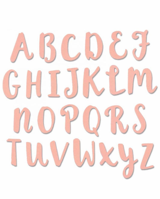 Sizzix Thinlits Die Set Brush upper case alphabet