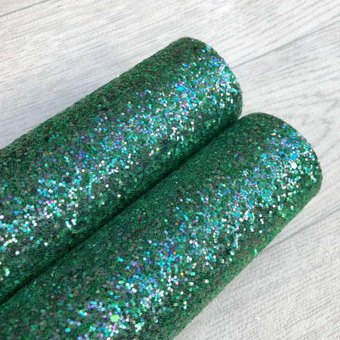 School green Chunky Glitter fabric A4 sheet bow crafts