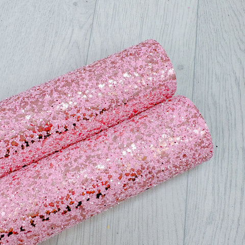 Hot Pink Matte Rose Gold Sparkle Chunky Glitter