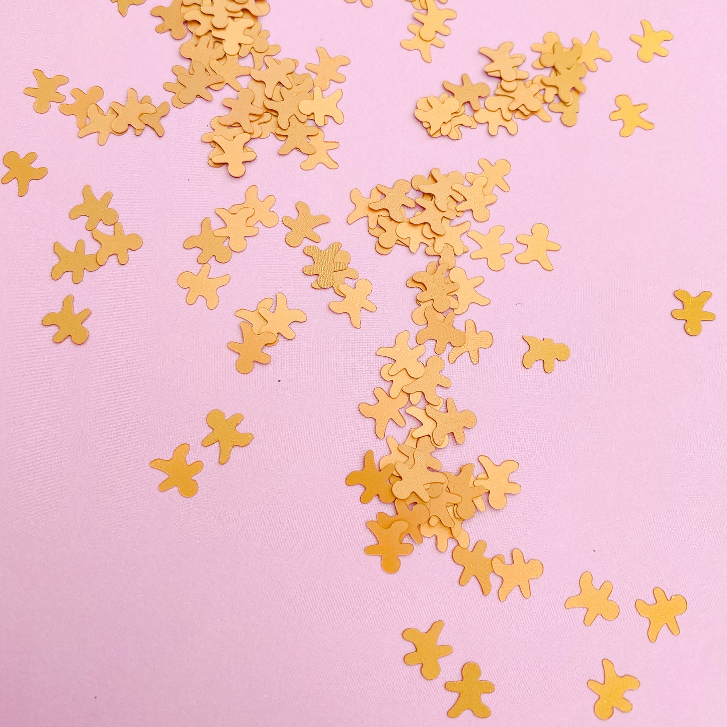 Rose Gold Gingerbread Men Sequins