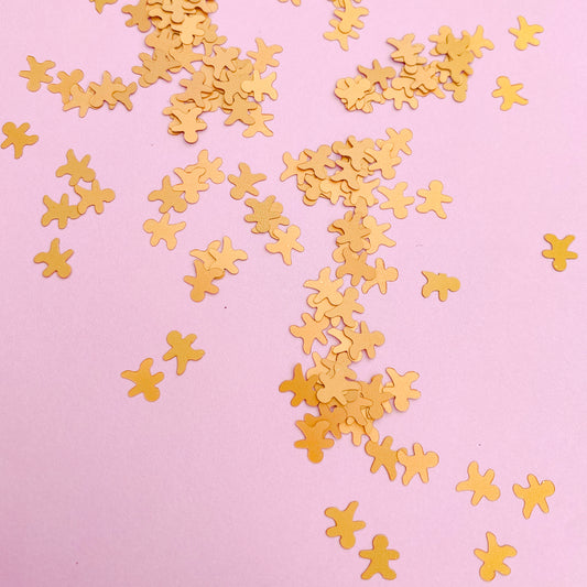 Rose Gold Gingerbread Men Sequins