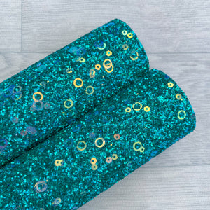 Life Is The Bubbles Teal Chunky Glitter