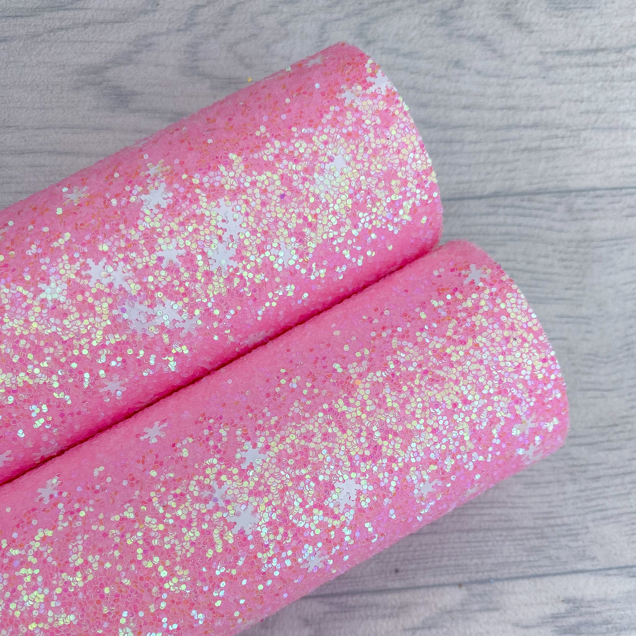 Frosty Flakes Pink Chunky Glitter