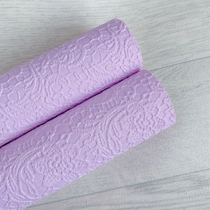 Leather Lace Lilac Faux Leather