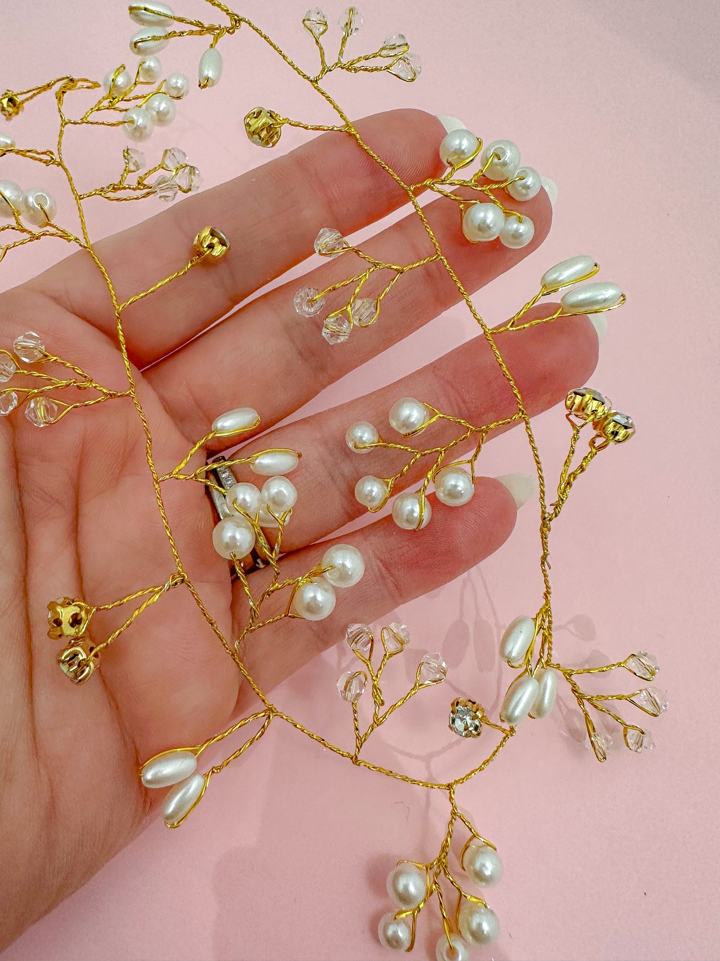 Diamantés & Pearl Wire Hair Jewellery