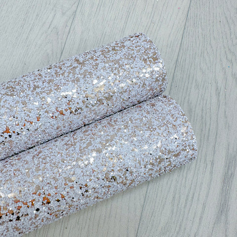 Blue Matte Rose Gold Sparkle Chunky Glitter