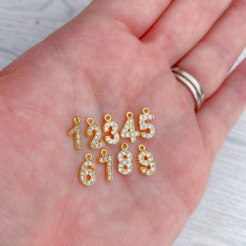 Teeny Number Charms