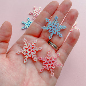 Glitter Felt Snowflake  Embellishment