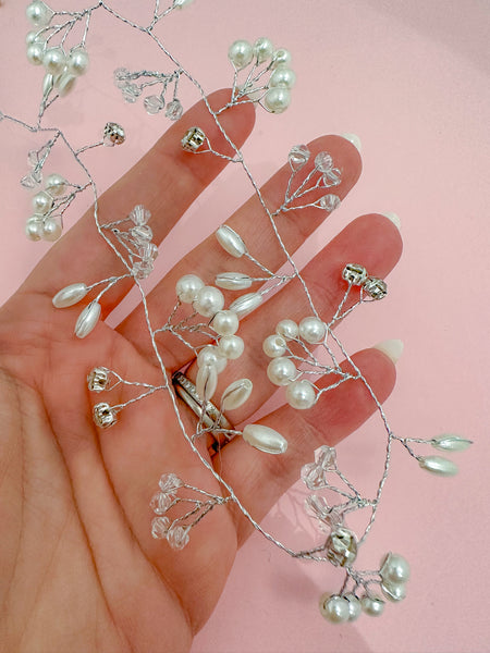 Diamantés & Pearl Wire Hair Jewellery