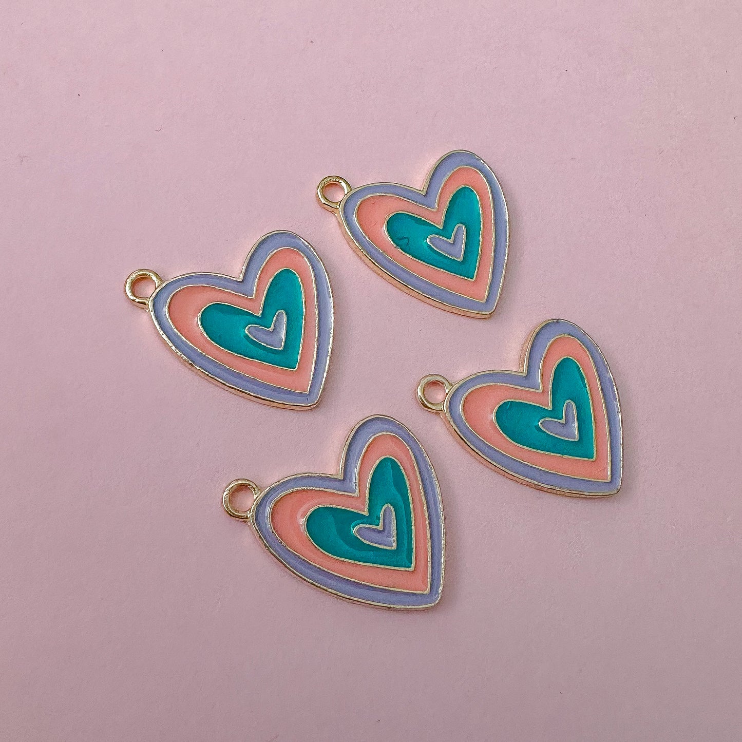 Rainbow Heart Charms
