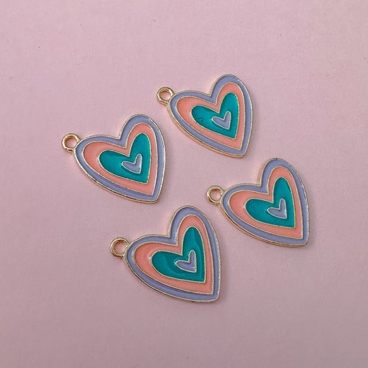 Rainbow Heart Charms