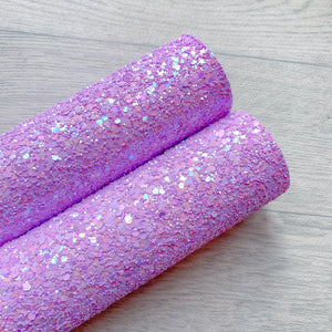 Lilac  Chunky Glitter fabric A4 sheet bow crafts