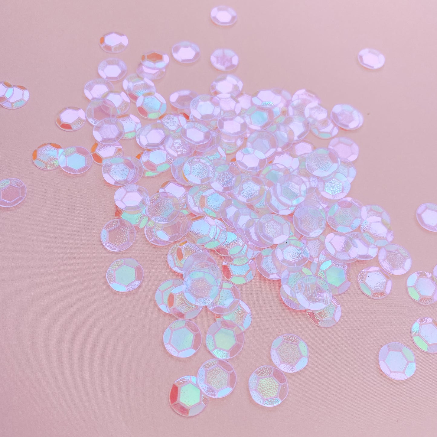 Big Clear Iridescent Sequins
