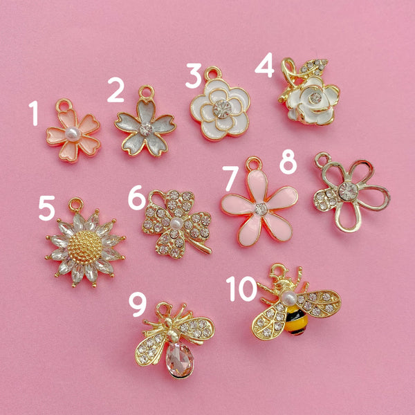 Flowers & Bugs Charms